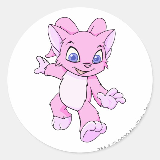 Sticker Rond Acara rose (Devant)