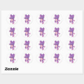 Sticker Rond Acara violet (Feuille)