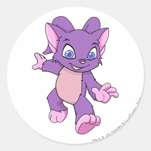 Sticker Rond Acara violet (Devant)