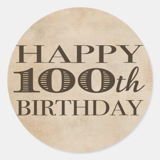 Sticker Rond Accent du 100e anniversaire (Devant)
