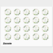 Sticker Rond Accents d'or de couronne Feuille d'Eucalyptus (Feuille)