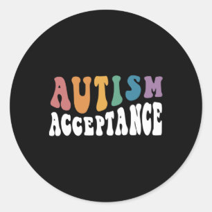 Sticker Rond Acceptation des sensibilisations sur l'autisme Ens