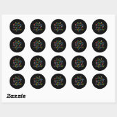 Sticker Rond Accepter Comprendre Amour Neurodiversité Bow Autis (Feuille)