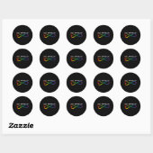 Sticker Rond Accepter Comprendre Amour Neurodiversité Infinité (Feuille)