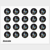 Sticker Rond Accepter les différences Asd Spectrum Dinosaure Au (Feuille)