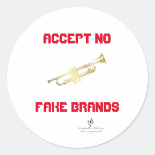 Sticker Rond Acceptez Aucune Marque Faux Blanc Anti-ISO Tpt.
