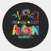 Sticker Rond Acceptt en direct (Devant)