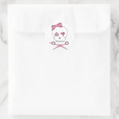 Sticker Rond Accessoire pour cheveux Skull & Ciseaux Crossbones (Sac)