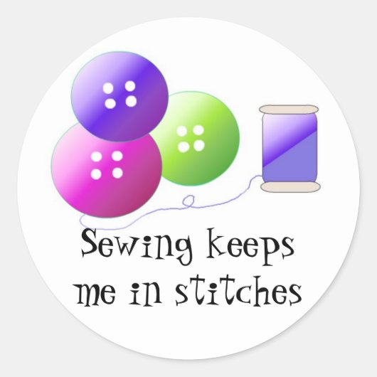 Sticker Rond Accessoires de couture (Devant)