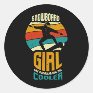 Sticker Rond Accessoires De Snowboard Pour Filles Et Femmes I S