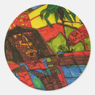 Sticker Rond accident immobilier