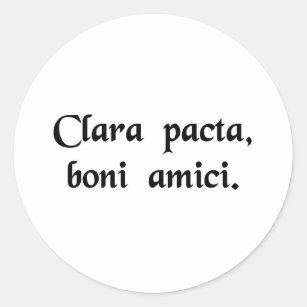 Sticker Rond Accords clairs, bons amis