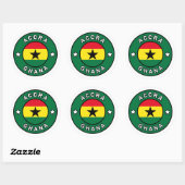 Sticker Rond Accra Ghana (Feuille)