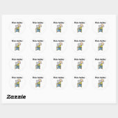 Sticker Rond Accro du Web (Feuille)