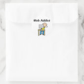 Sticker Rond Accro du Web (Sac)