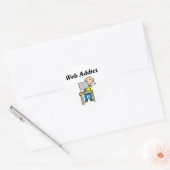 Sticker Rond Accro du Web (Enveloppe)