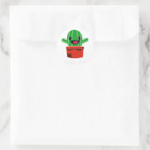 Sticker Rond Accroche-moi - Cactus (Sac)