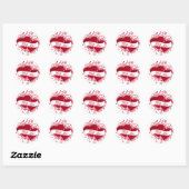 Sticker Rond Accroche-Moi ! Cœurs rouges (Feuille)