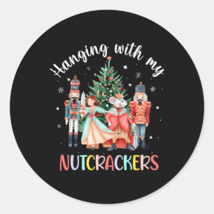 Sticker Rond Accrocher avec mon équipe de crackers cracheurs Ba