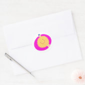 Sticker Rond Accrocher une fleur (Enveloppe)