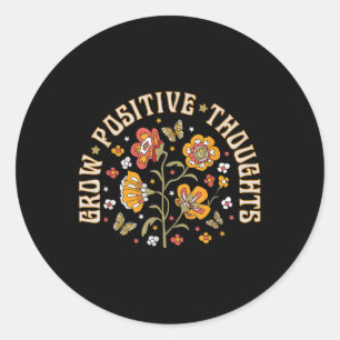Sticker Rond Accroître des pensées positives Groupe de sensibil