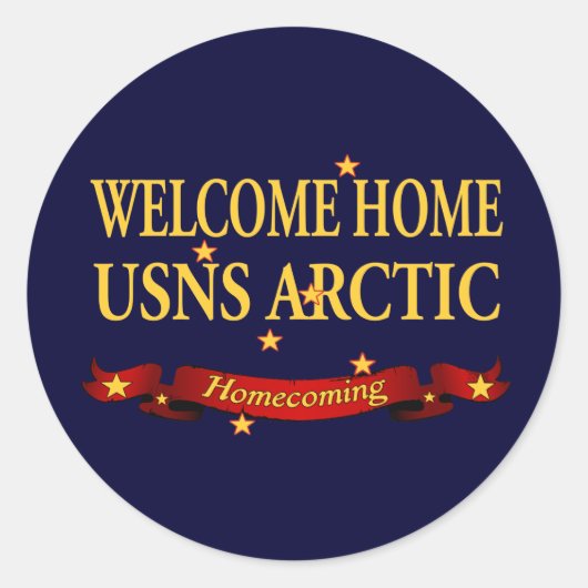 Sticker Rond Accueil Bienvenue USNS Arctic (Devant)