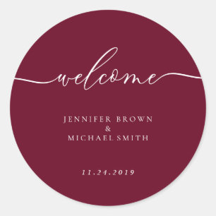 Sticker Rond Accueil Bourgogne minimal