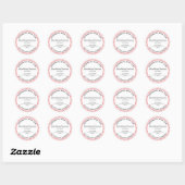Sticker Rond Accueil Canne Nom du produit Date Red Plaid Jar Li (Feuille)