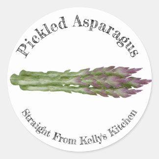 Sticker Rond Accueil Canning Business Picket Asparagus Étiquett