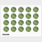 Sticker Rond Accueil de l'employé Lait vert brillant Profession (Feuille)