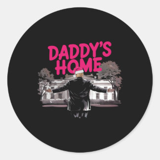 Sticker Rond Accueil de papa Trump Noël Maison Blanche Revenez