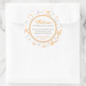 Sticker Rond Accueil Mariage de poisson rouge maigre (Sac)