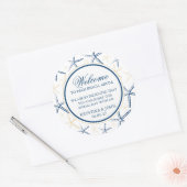 Sticker Rond Accueil Mariage de poisson rouge maigre (Enveloppe)