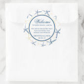 Sticker Rond Accueil Mariage de poisson rouge maigre (Sac)