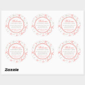 Sticker Rond Accueil Mariage de poisson rouge maigre (Feuille)