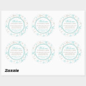 Sticker Rond Accueil Mariage de poisson rouge maigre (Feuille)
