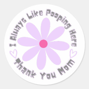 Sticker Rond Accueil Remerciements du Trône Merci Maman