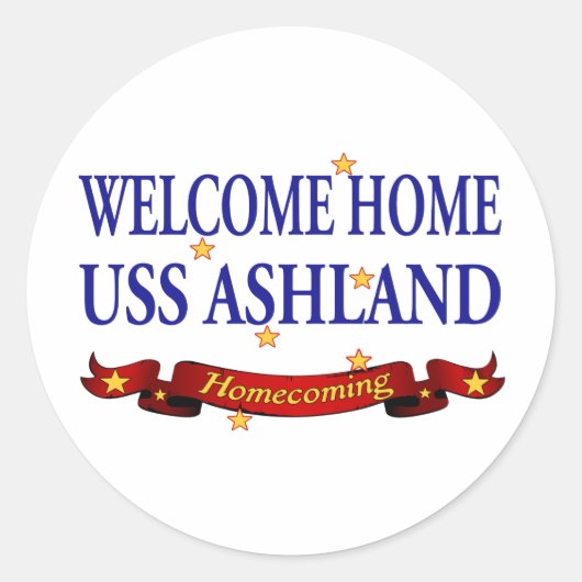 Sticker Rond Accueil USS Ashland (Devant)