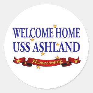 Sticker Rond Accueil USS Ashland