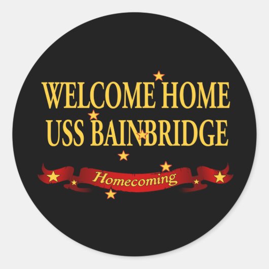 Sticker Rond Accueil USS Bainbridge (Devant)