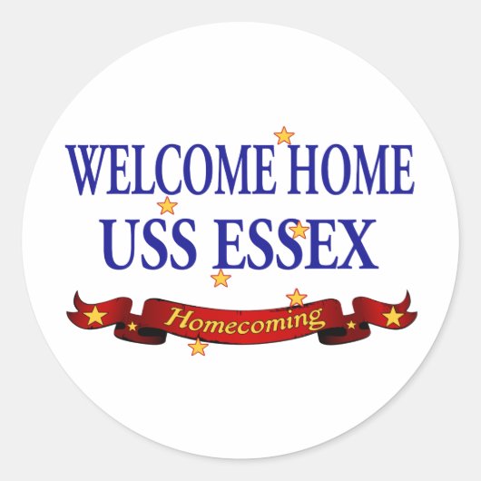 Sticker Rond Accueil USS Essex (Devant)