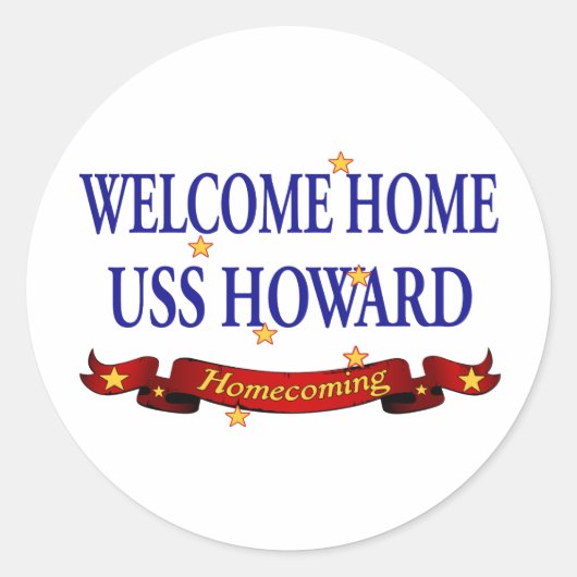 Sticker Rond Accueil USS Howard (Devant)
