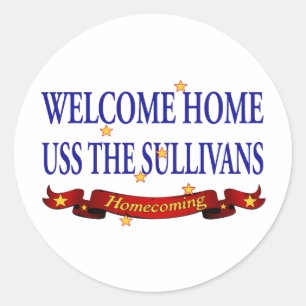 Sticker Rond Accueil USS Les Sullivans