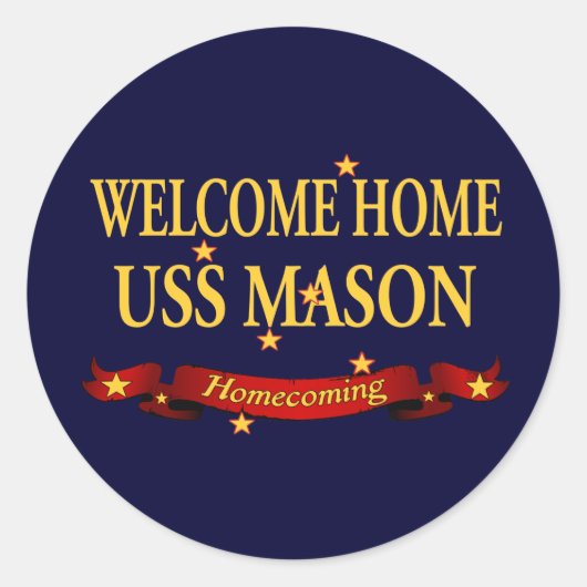 Sticker Rond Accueil USS Mason (Devant)
