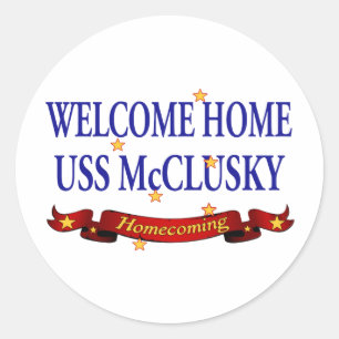 Sticker Rond Accueil USS McClusky