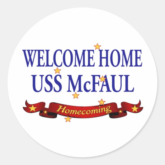 Sticker Rond Accueil USS McFaul (Devant)