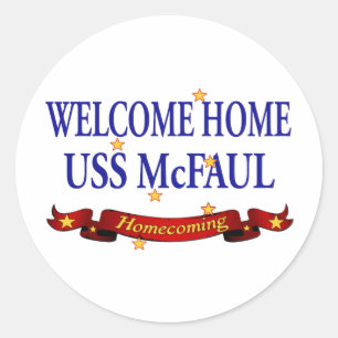 Sticker Rond Accueil USS McFaul