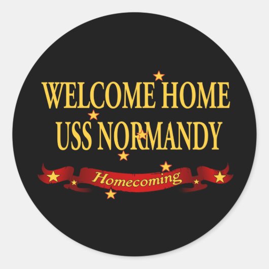Sticker Rond Accueil USS Normandie (Devant)