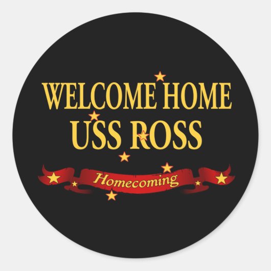 Sticker Rond Accueil USS Ross (Devant)