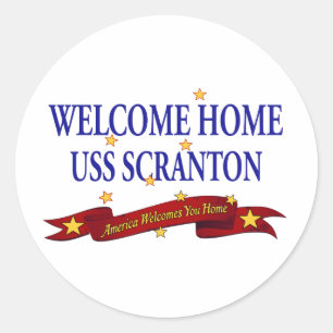 Sticker Rond Accueil USS Scranton